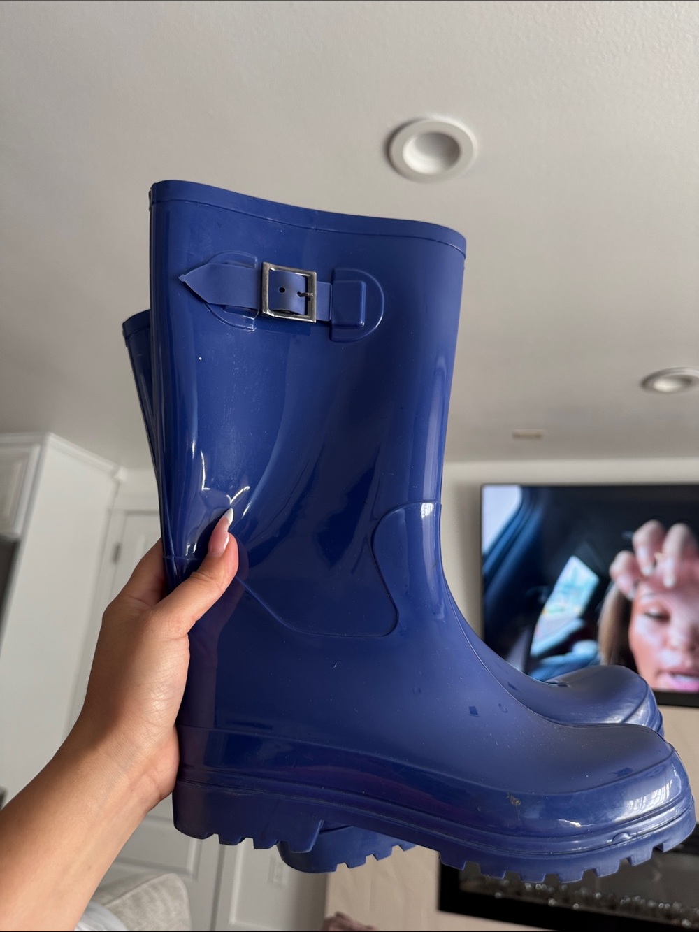 Women's Waterproof Rain Boots - Blue